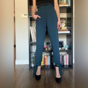 Tyche Paperbag Bow Tie Leg Trouser Style Pants